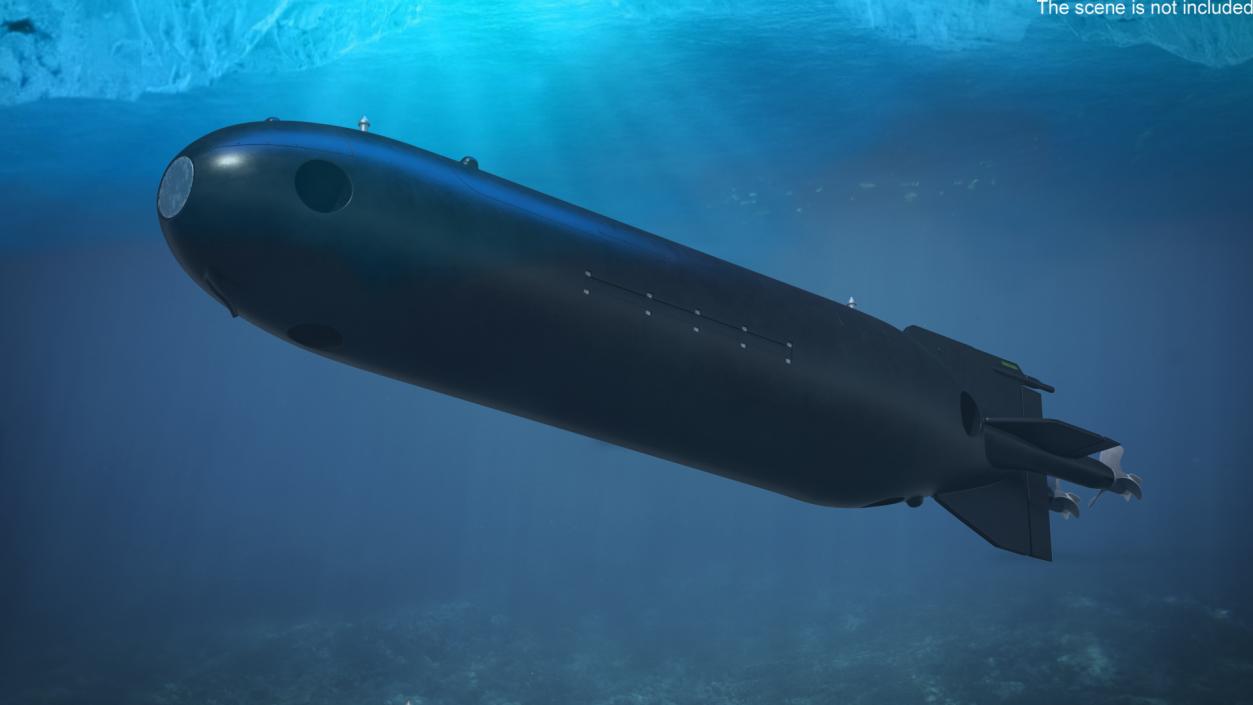 3D Submarine Drone Rigged for Cinema 4D