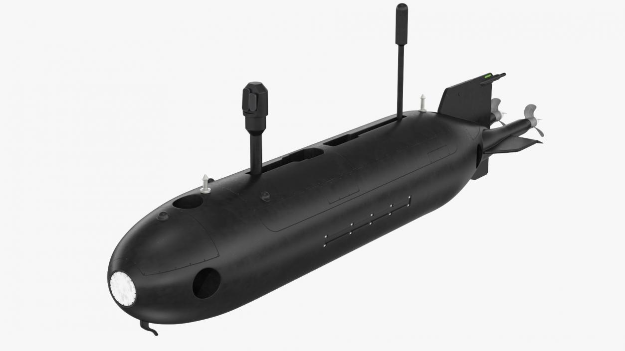 3D Submarine Drone Rigged for Cinema 4D