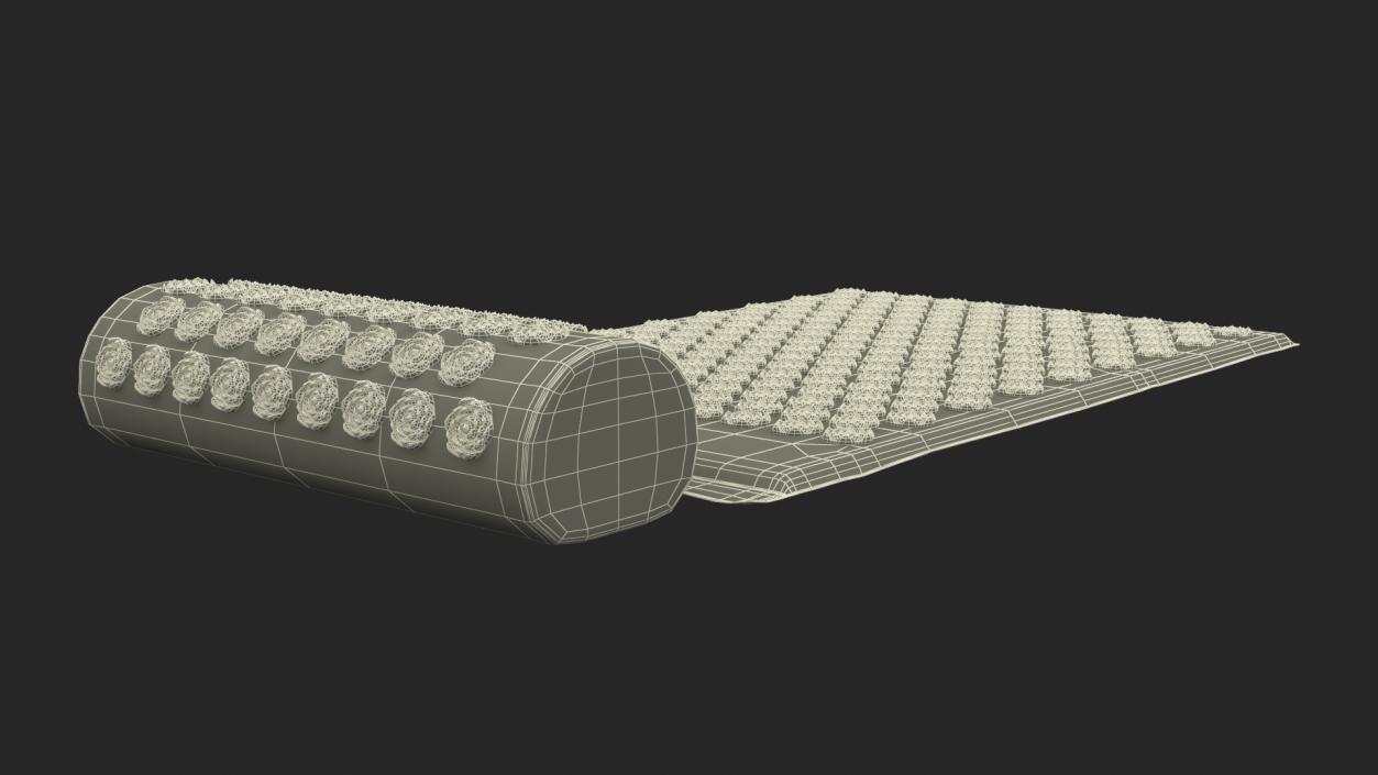 Therapy Acupressure Mat and Pillow Blue 3D model