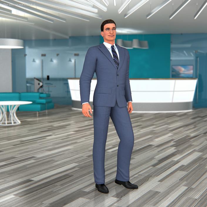 3D Businessman Rigged model