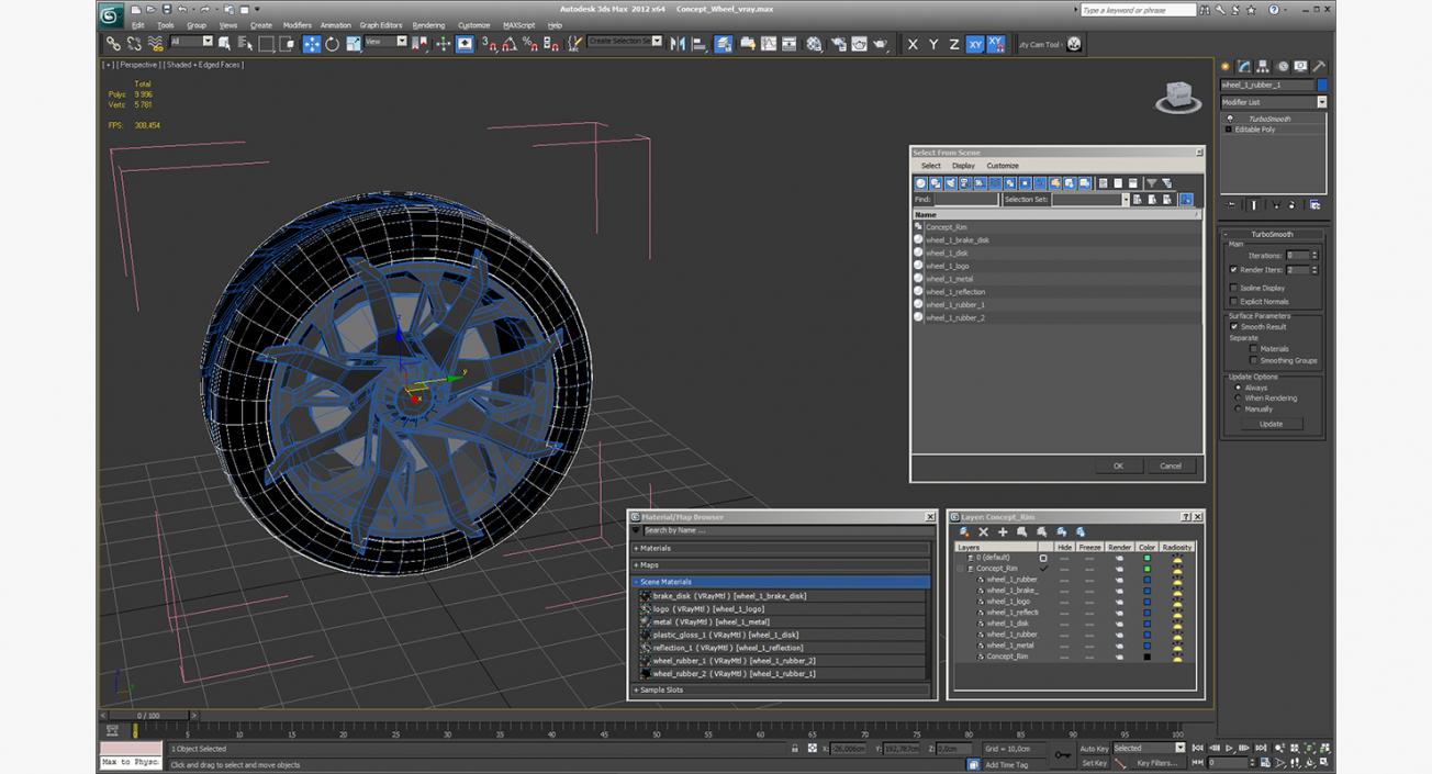 3D Concept Wheel model