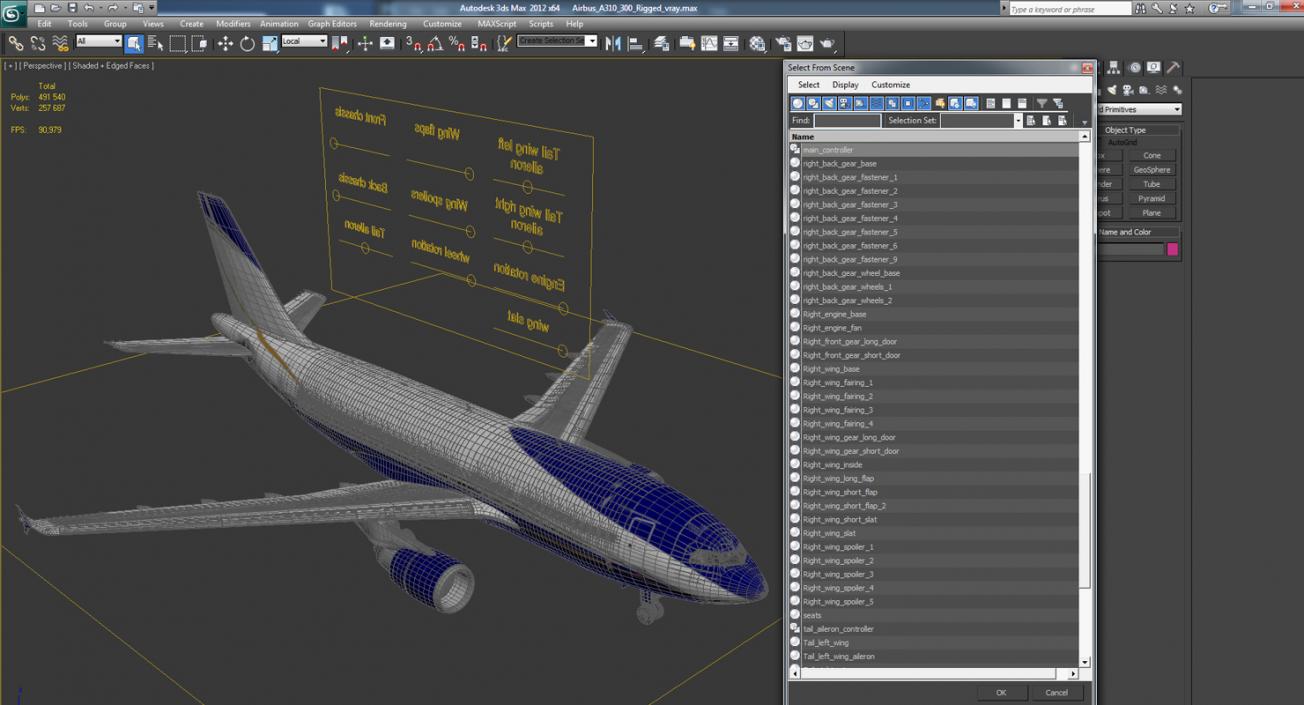 Airbus A310-300 Rigged 3D