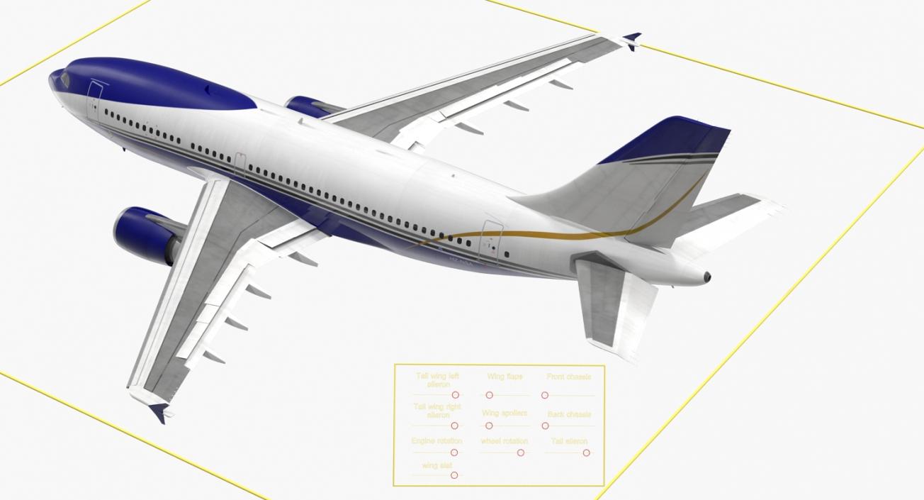 Airbus A310-300 Rigged 3D