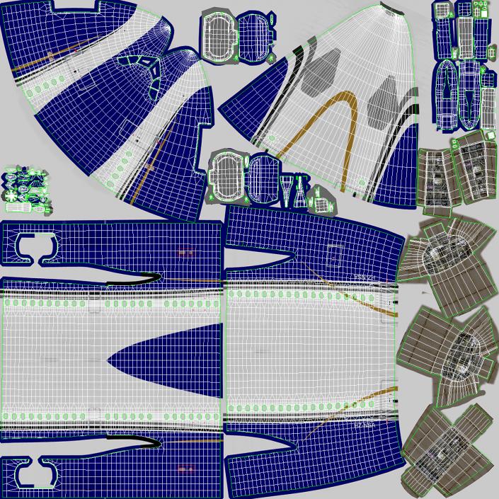 Airbus A310-300 Rigged 3D