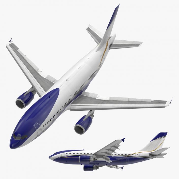 Airbus A310-300 Rigged 3D