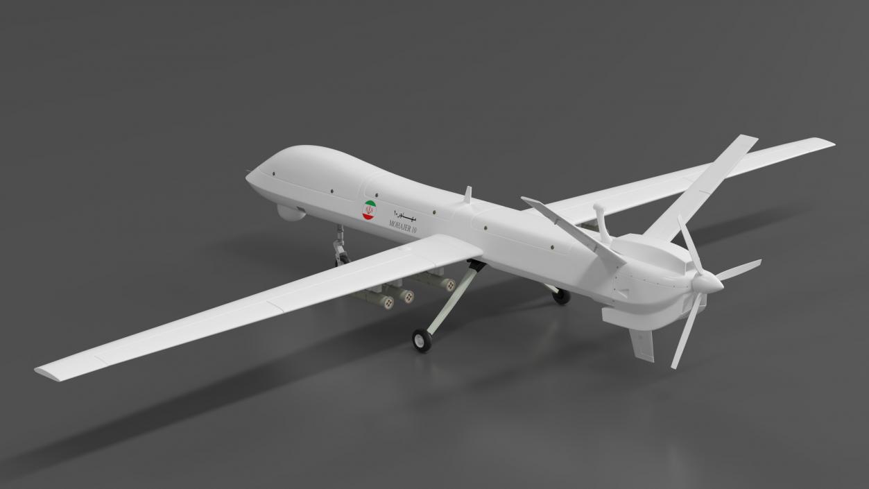 3D Iranian Dron Qods Mohajer 11 model