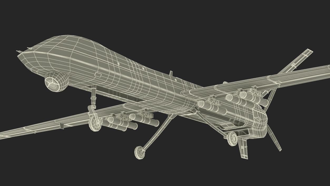 3D Iranian Dron Qods Mohajer 11 model