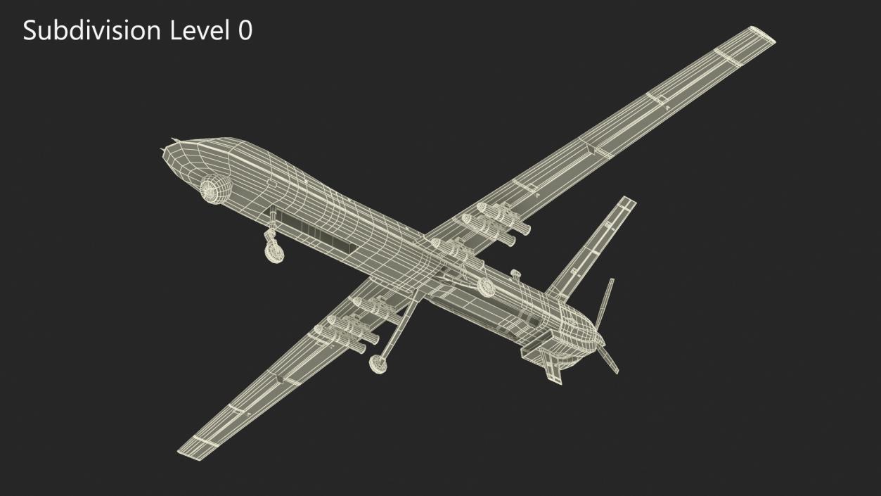 3D Iranian Dron Qods Mohajer 11 model