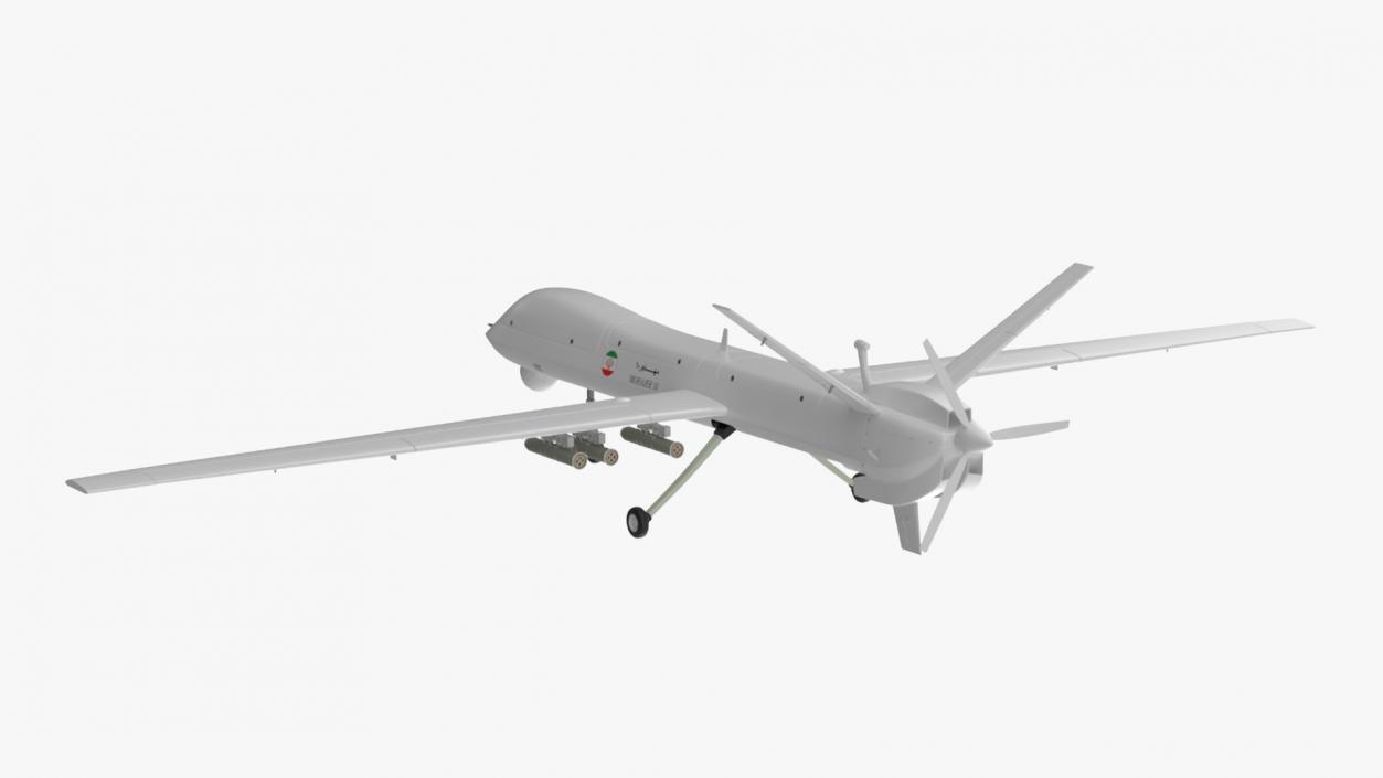 3D Iranian Dron Qods Mohajer 11 model