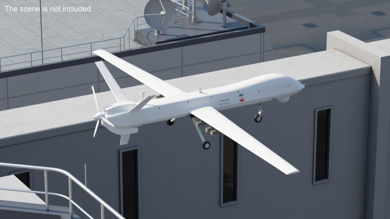 3D Iranian Dron Qods Mohajer 11 model