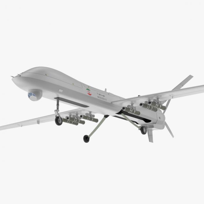 3D Iranian Dron Qods Mohajer 11 model