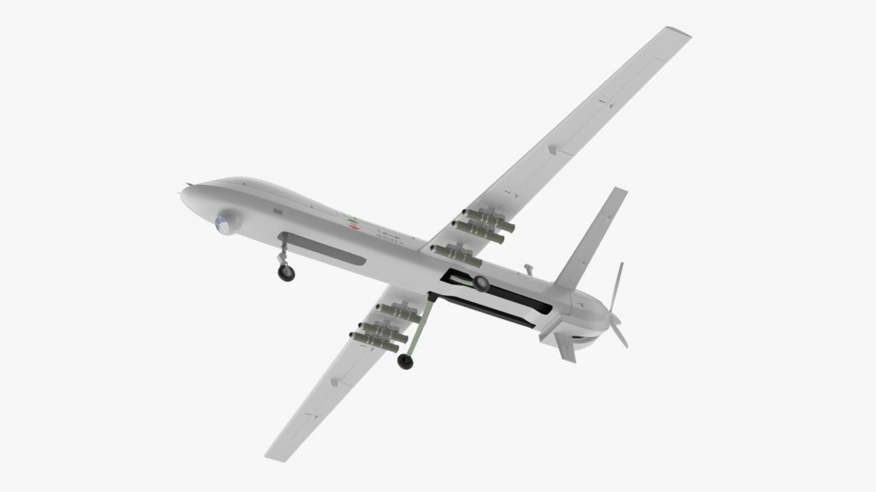 3D Iranian Dron Qods Mohajer 11 model