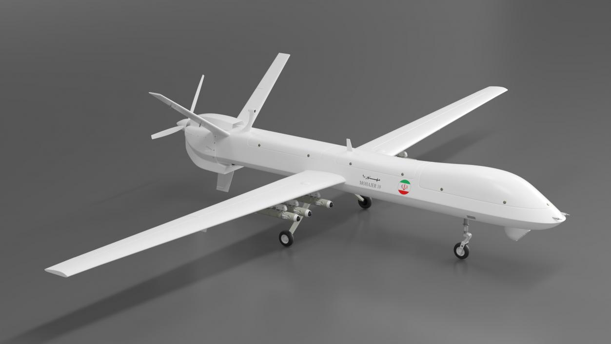 3D Iranian Dron Qods Mohajer 11 model