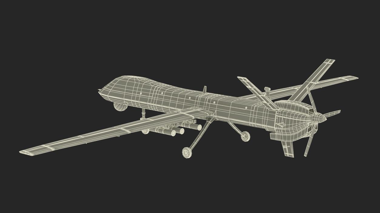 3D Iranian Dron Qods Mohajer 11 model