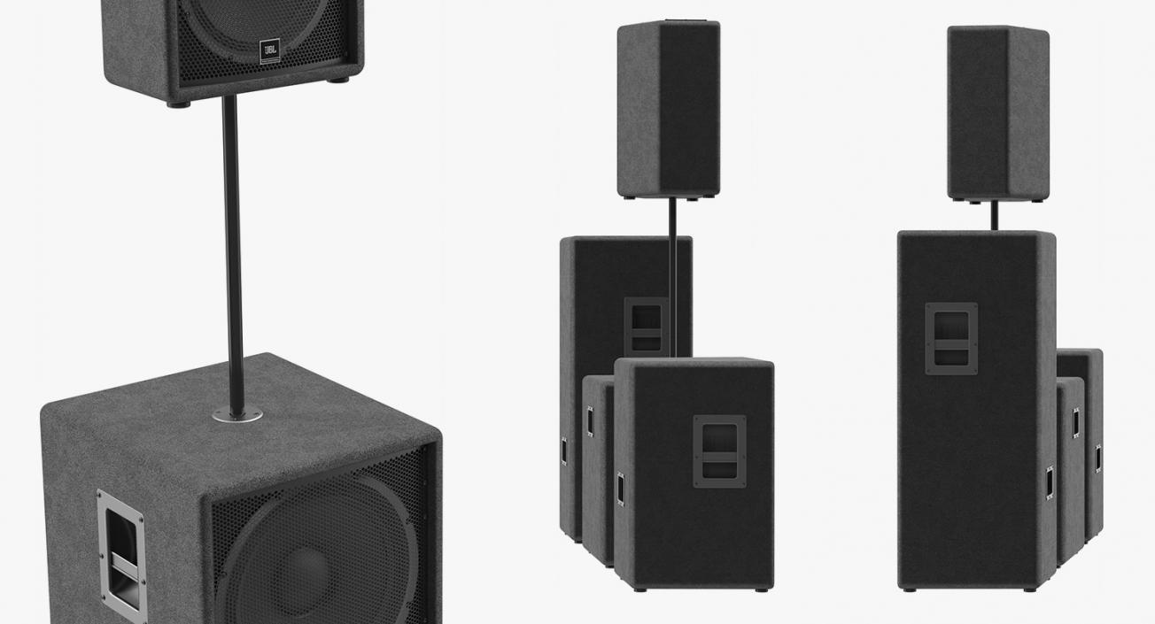 JBL JRX Speaker System 3D