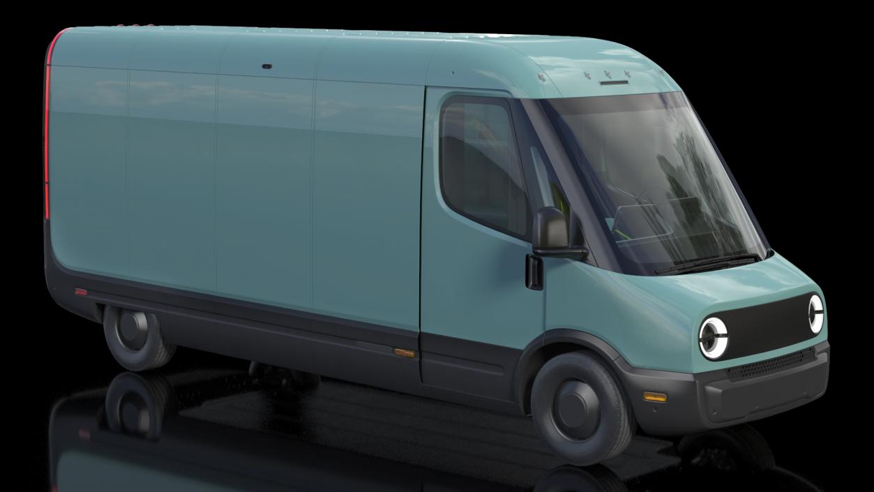 Electric Delivery Van Simple Interior 3D