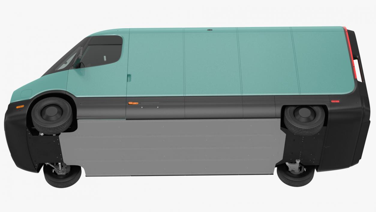 Electric Delivery Van Simple Interior 3D