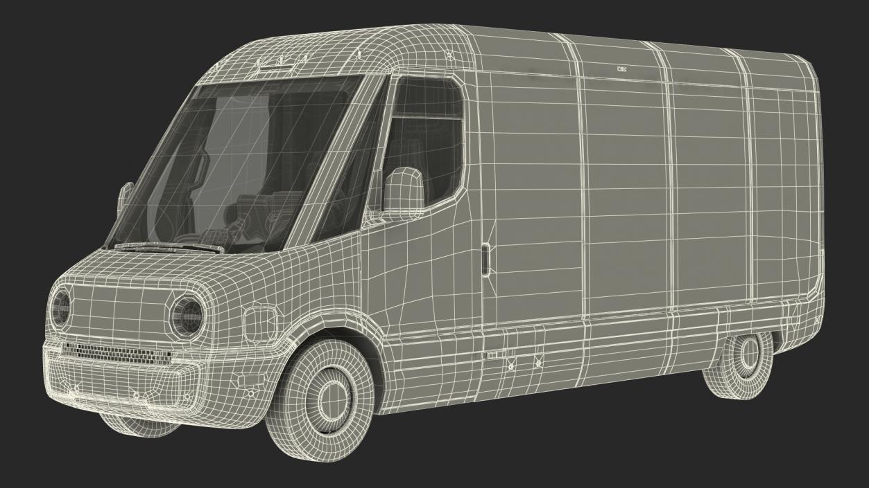 Electric Delivery Van Simple Interior 3D