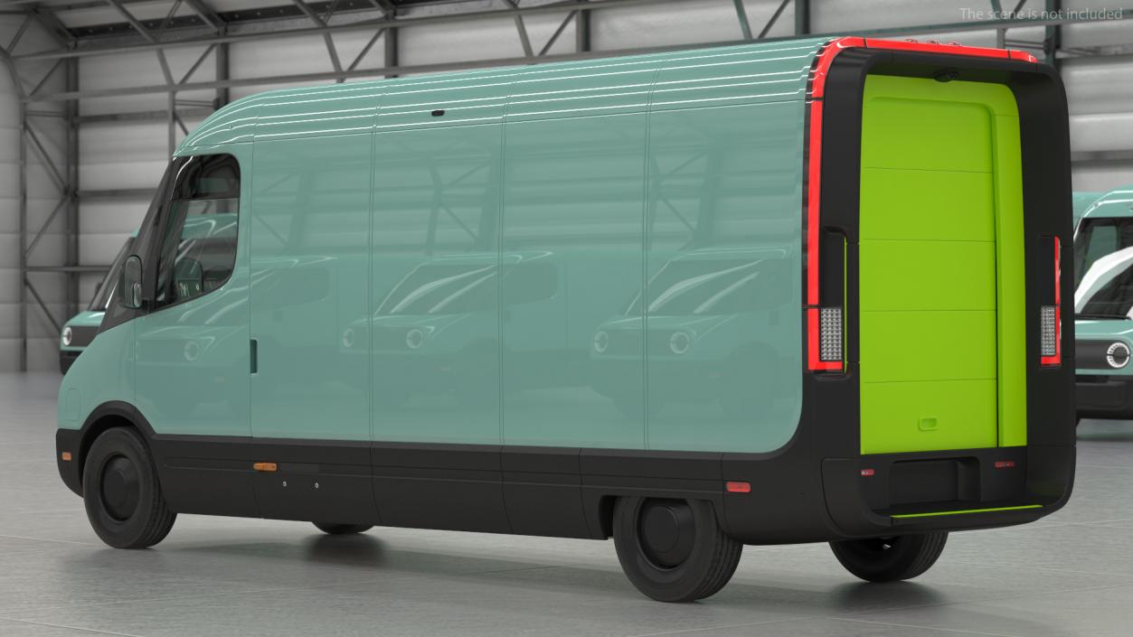 Electric Delivery Van Simple Interior 3D