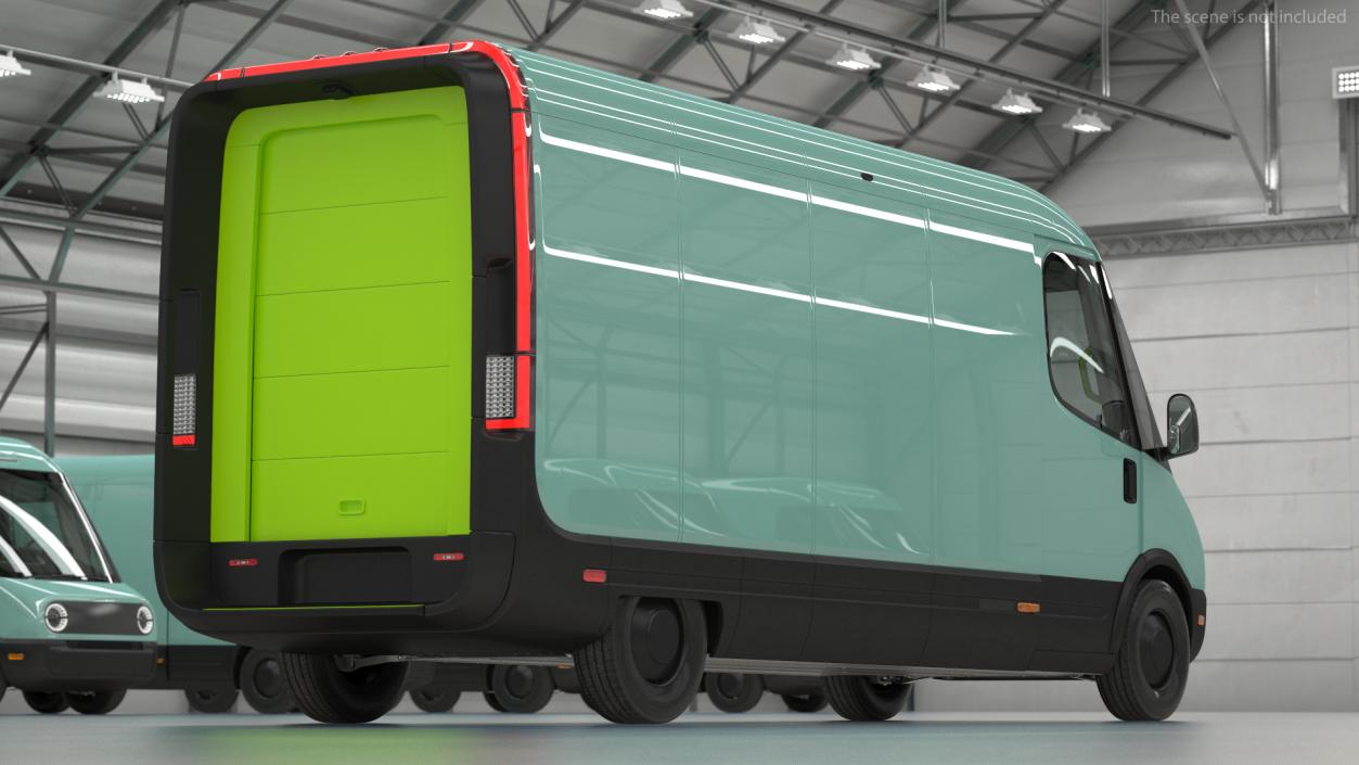 Electric Delivery Van Simple Interior 3D