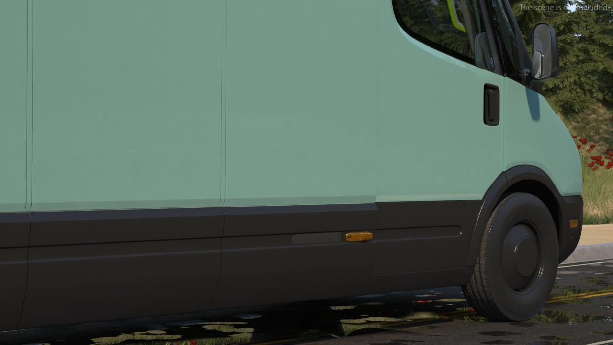 Electric Delivery Van Simple Interior 3D