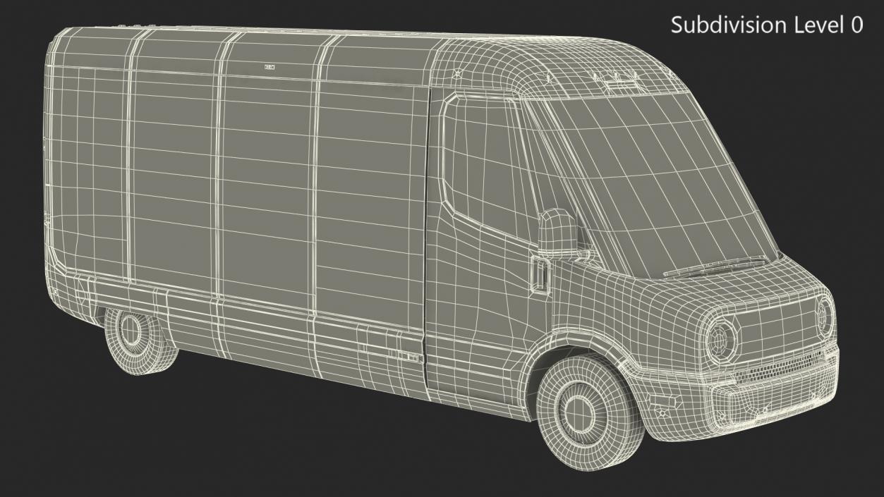 Electric Delivery Van Simple Interior 3D