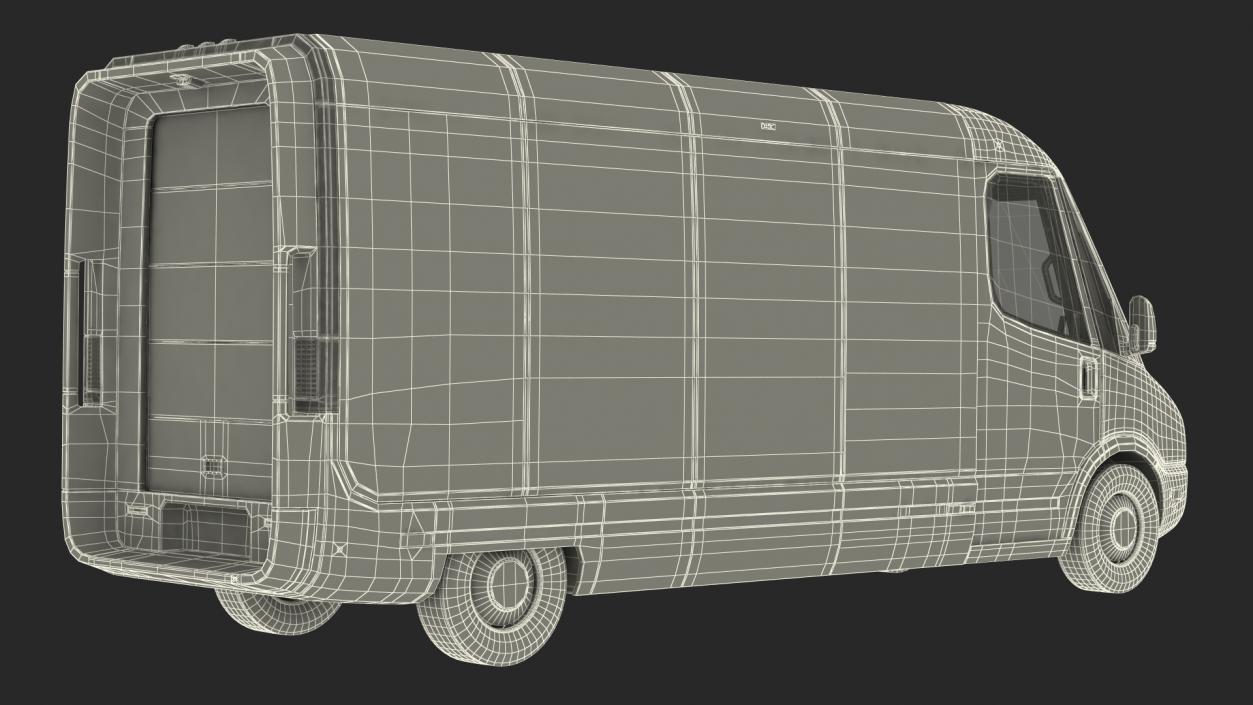 Electric Delivery Van Simple Interior 3D