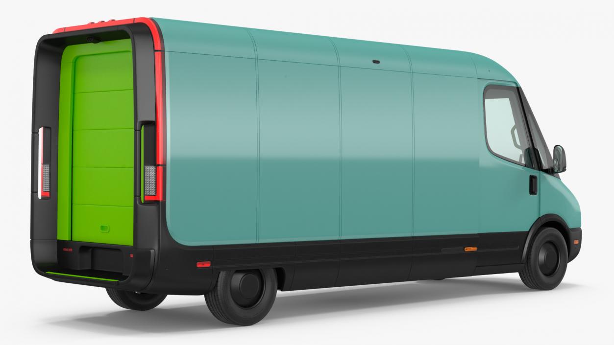 Electric Delivery Van Simple Interior 3D