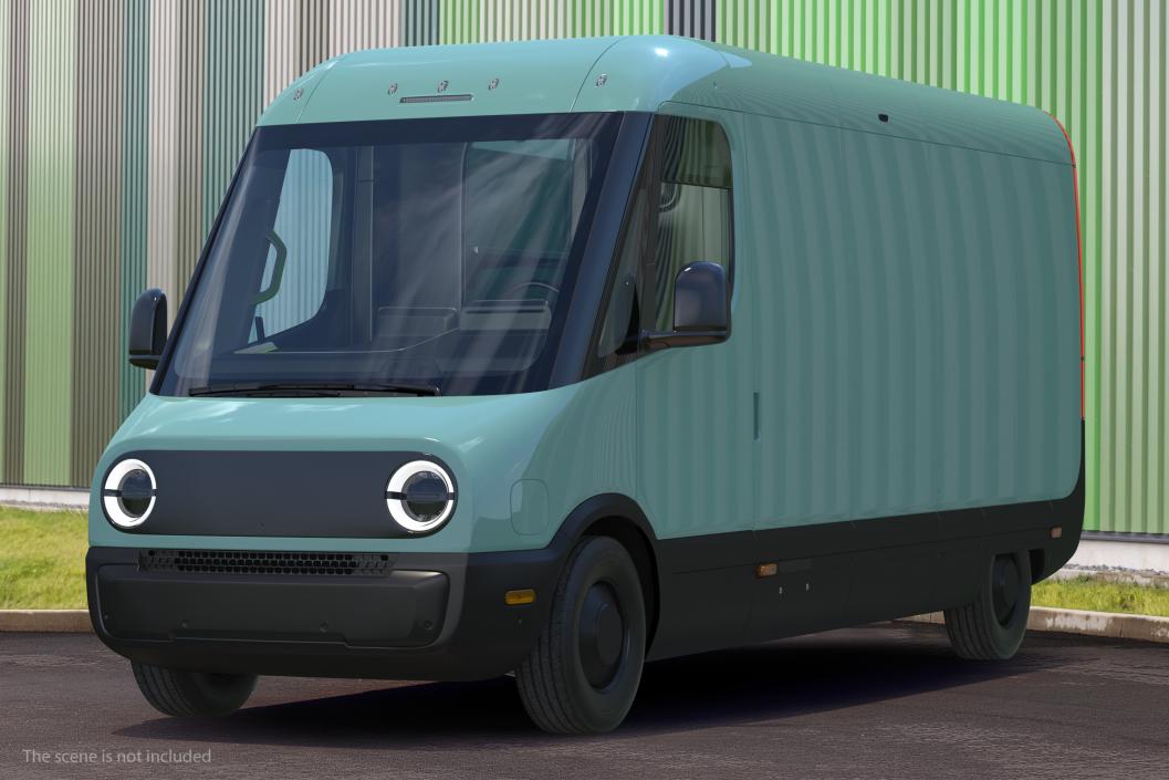 Electric Delivery Van Simple Interior 3D