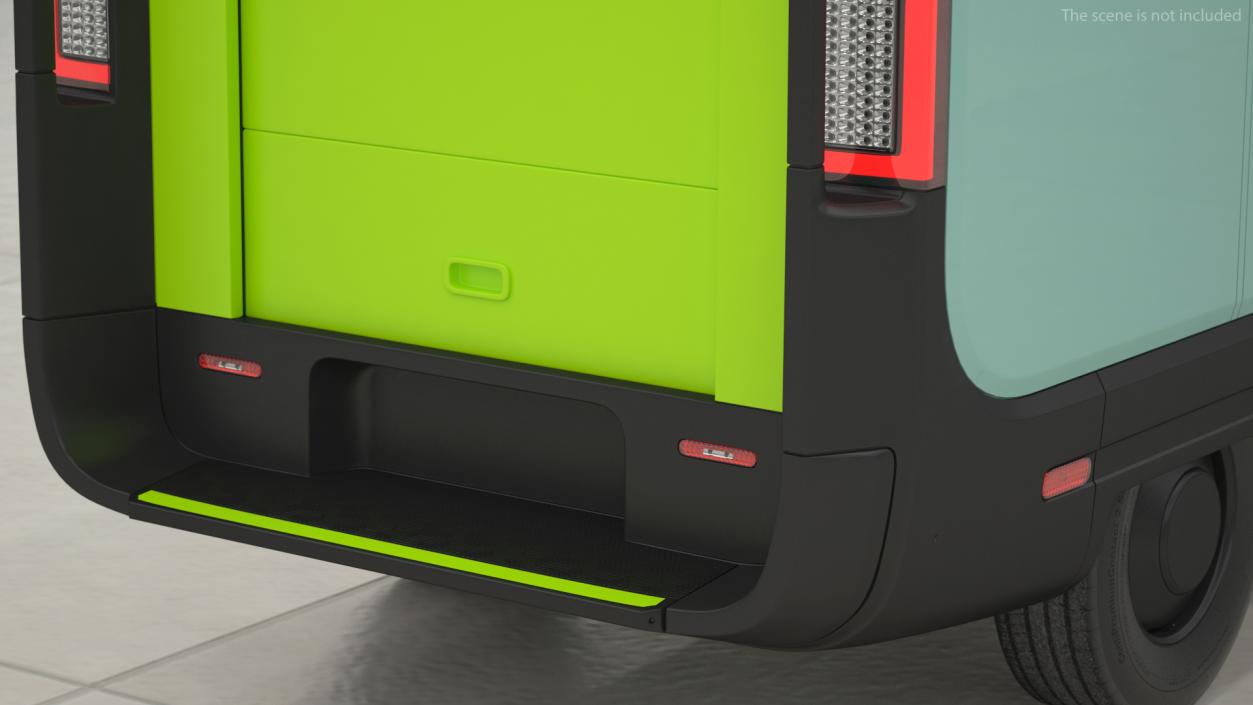 Electric Delivery Van Simple Interior 3D