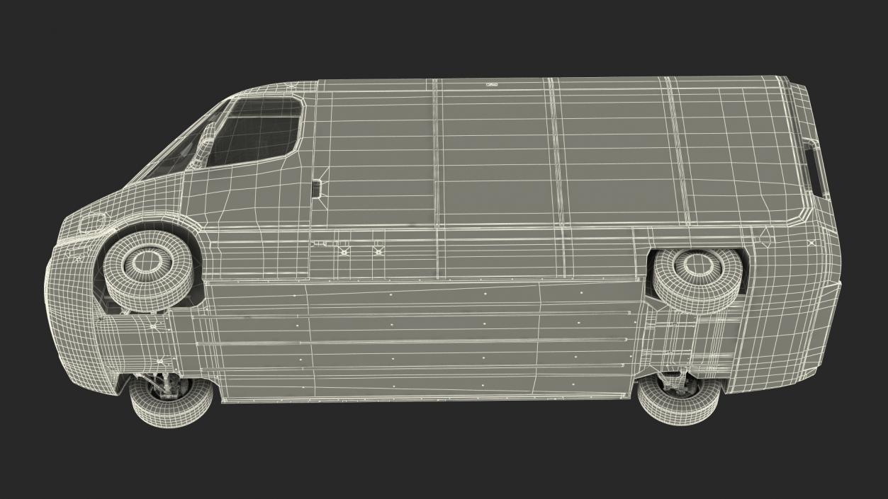 Electric Delivery Van Simple Interior 3D