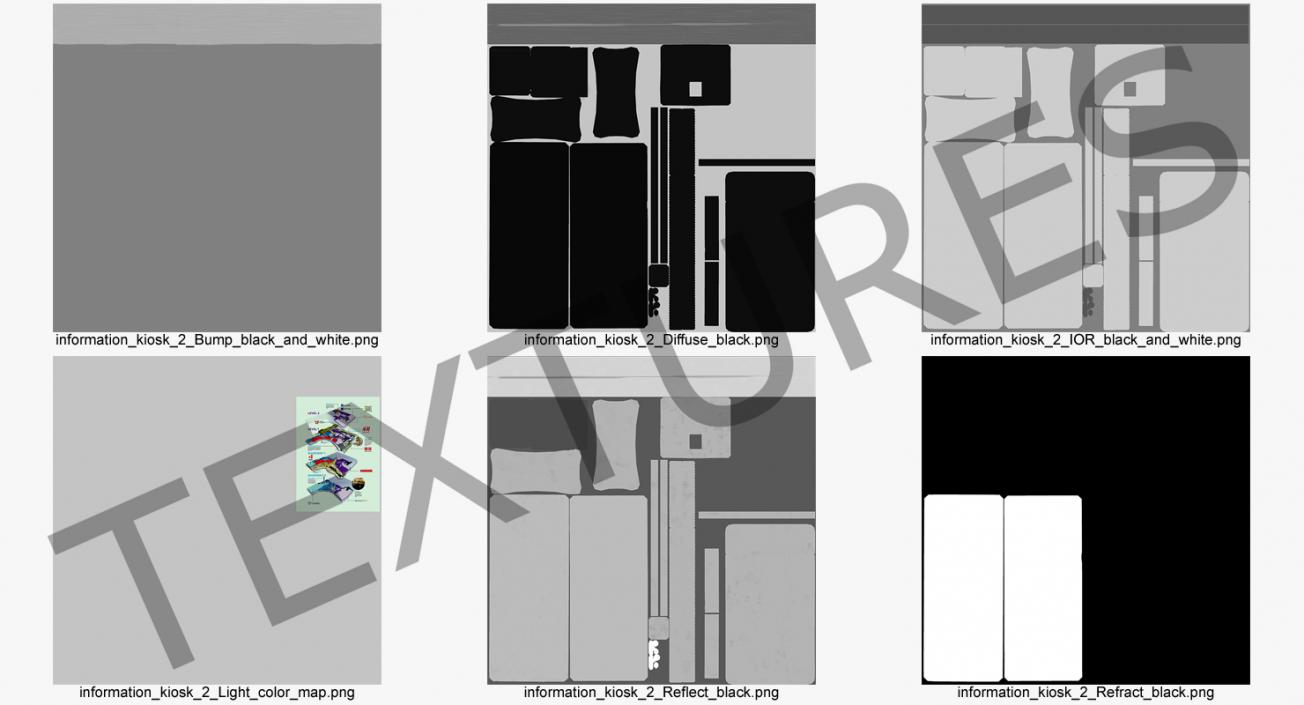 3D Information Kiosk Black model