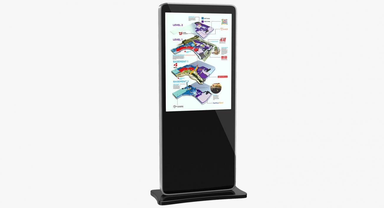 3D Information Kiosk Black model