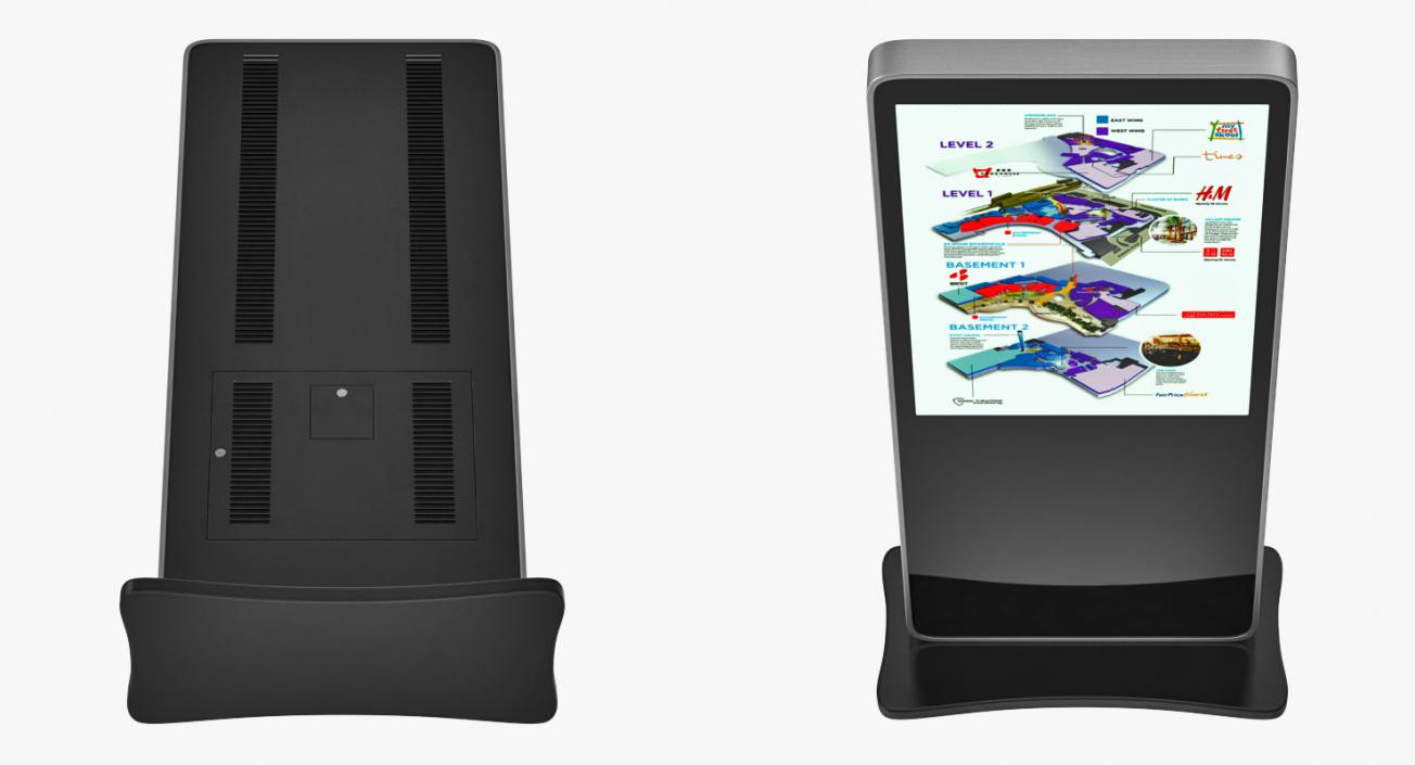 3D Information Kiosk Black model