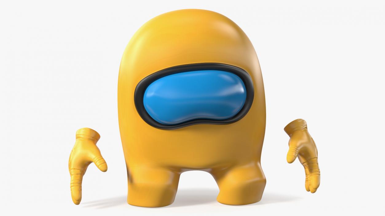 Among Us Sad Character Yellow 3D model