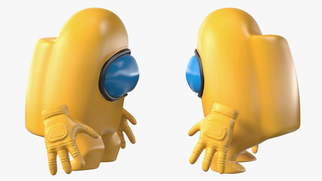 Among Us Sad Character Yellow 3D model