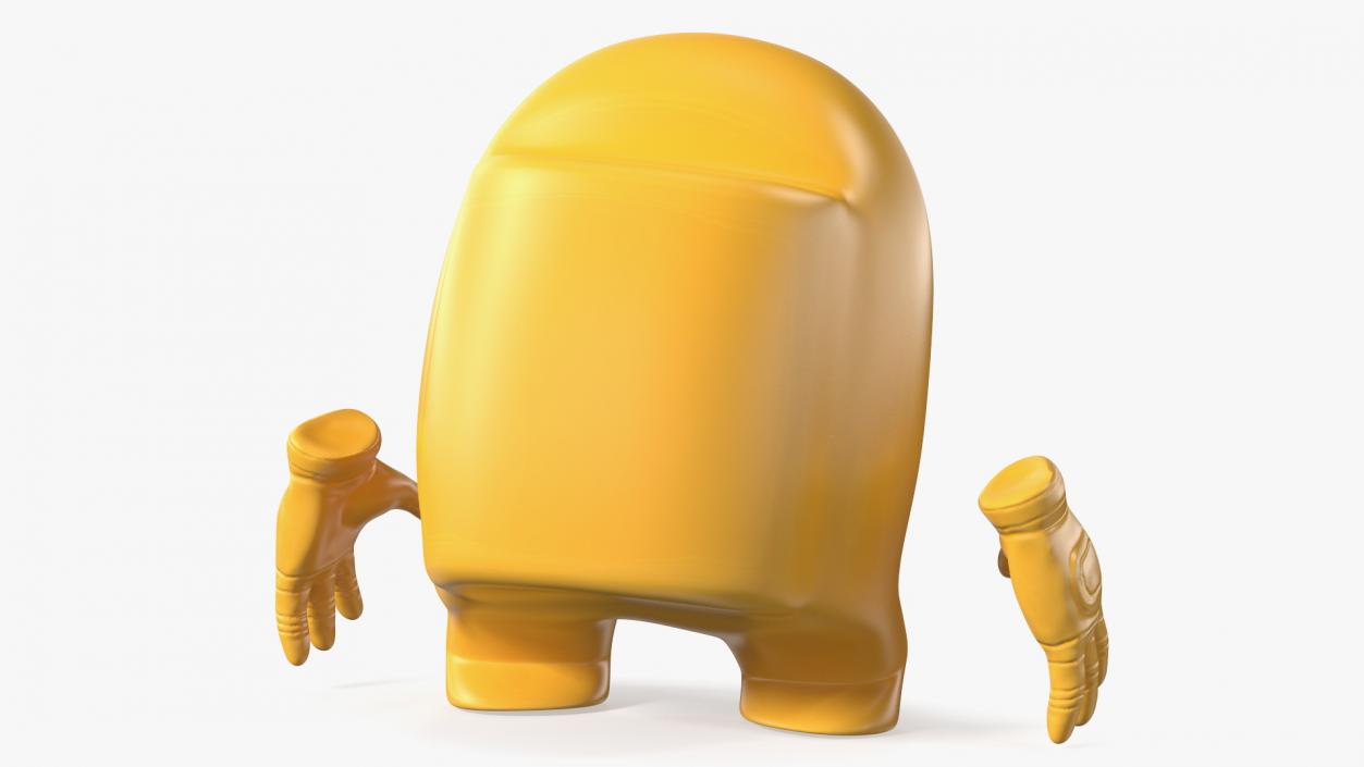 Among Us Sad Character Yellow 3D model