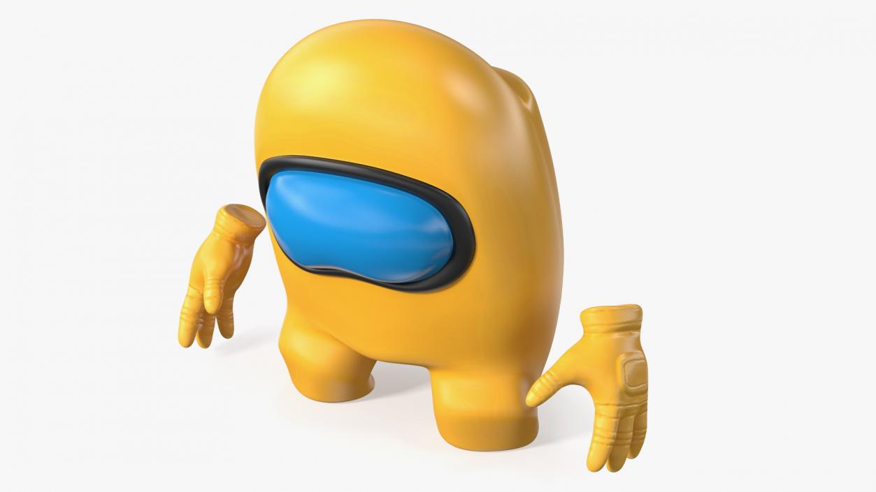 Among Us Sad Character Yellow 3D model