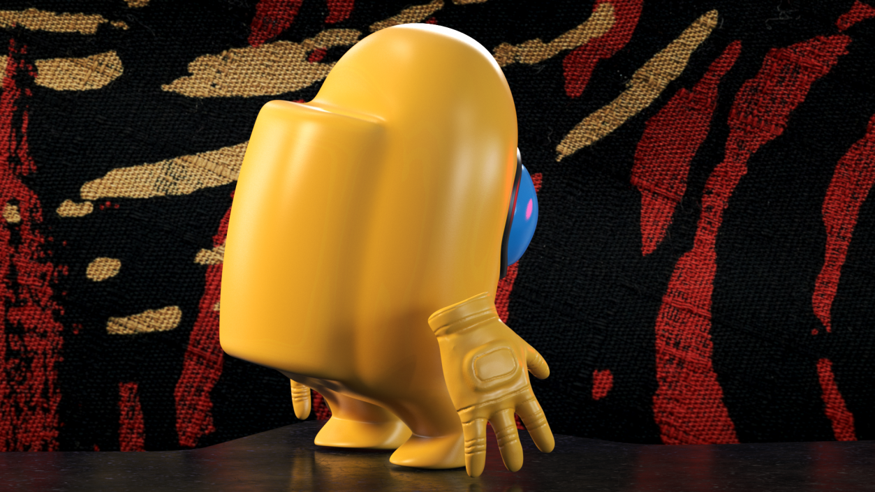 Among Us Sad Character Yellow 3D model