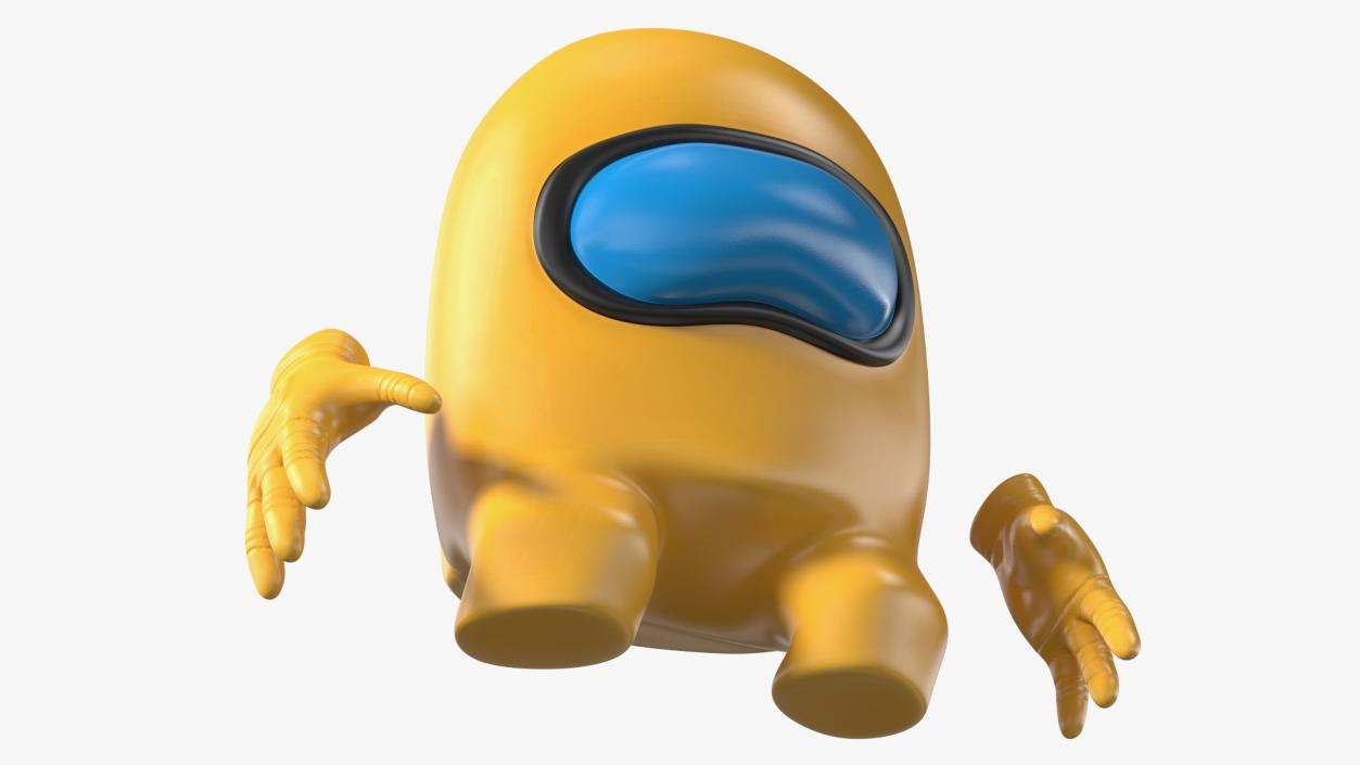 Among Us Sad Character Yellow 3D model