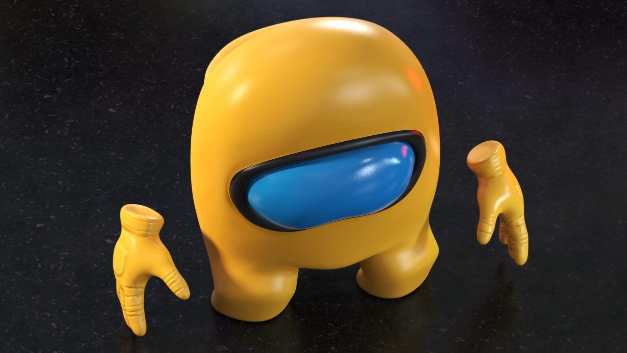 Among Us Sad Character Yellow 3D model