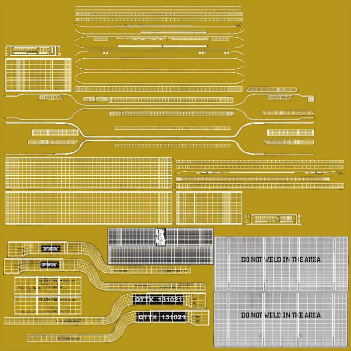 3D model Depressed Center Flat Car