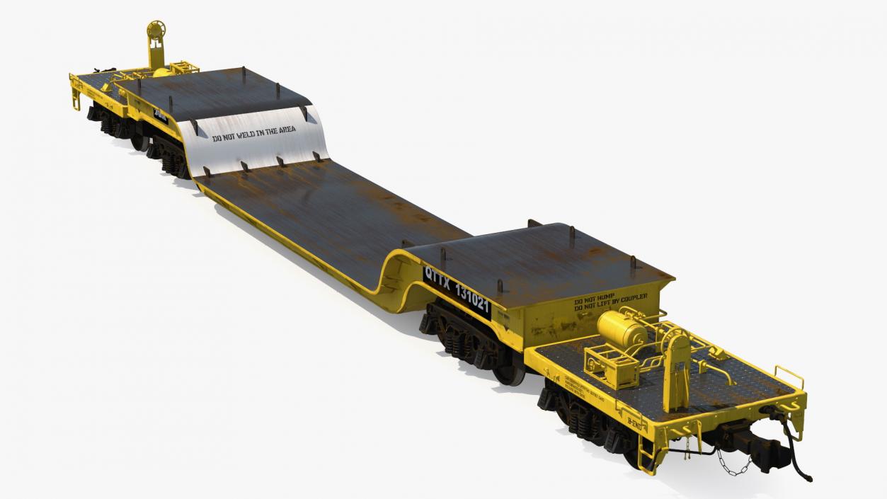 3D model Depressed Center Flat Car