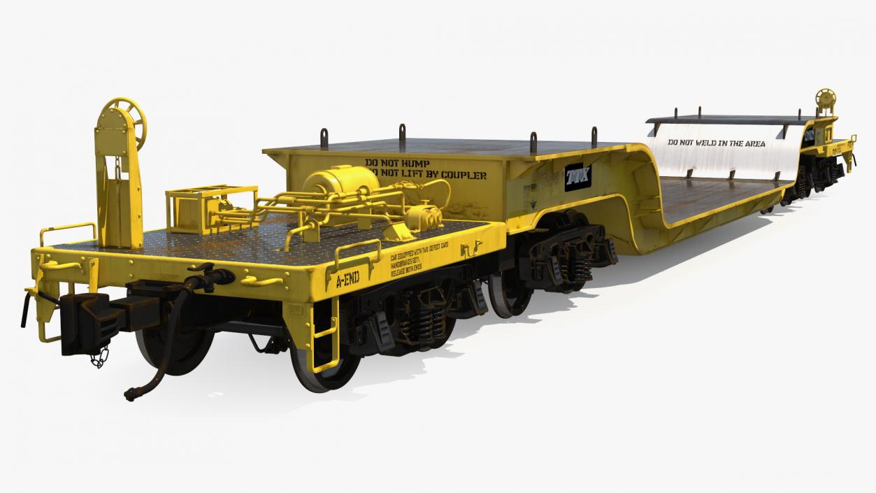 3D model Depressed Center Flat Car