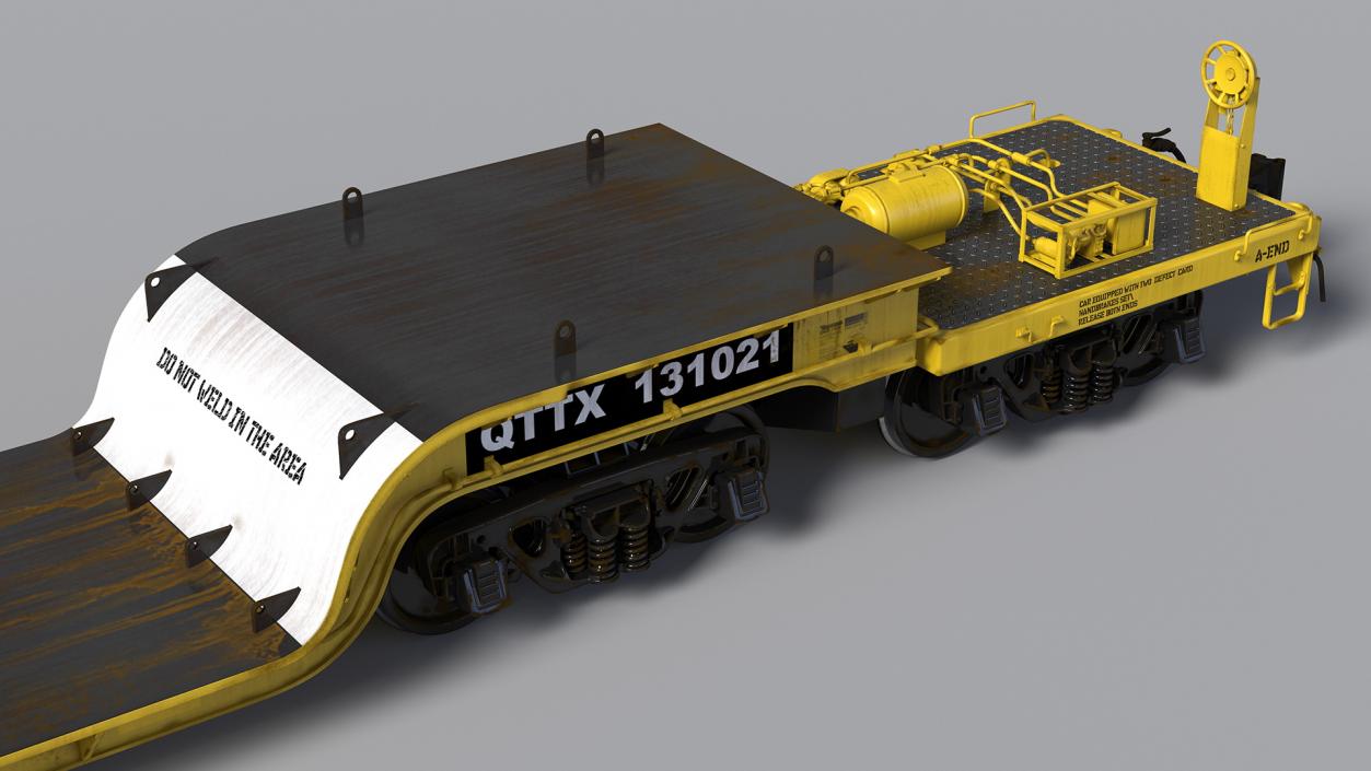 3D model Depressed Center Flat Car