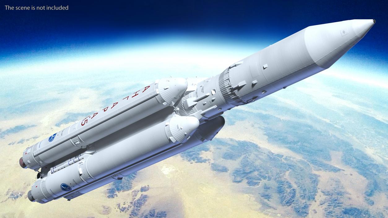 3D model Angara A5 Heavy Lift Launch Vehicle