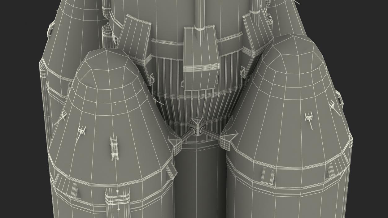 3D model Angara A5 Heavy Lift Launch Vehicle