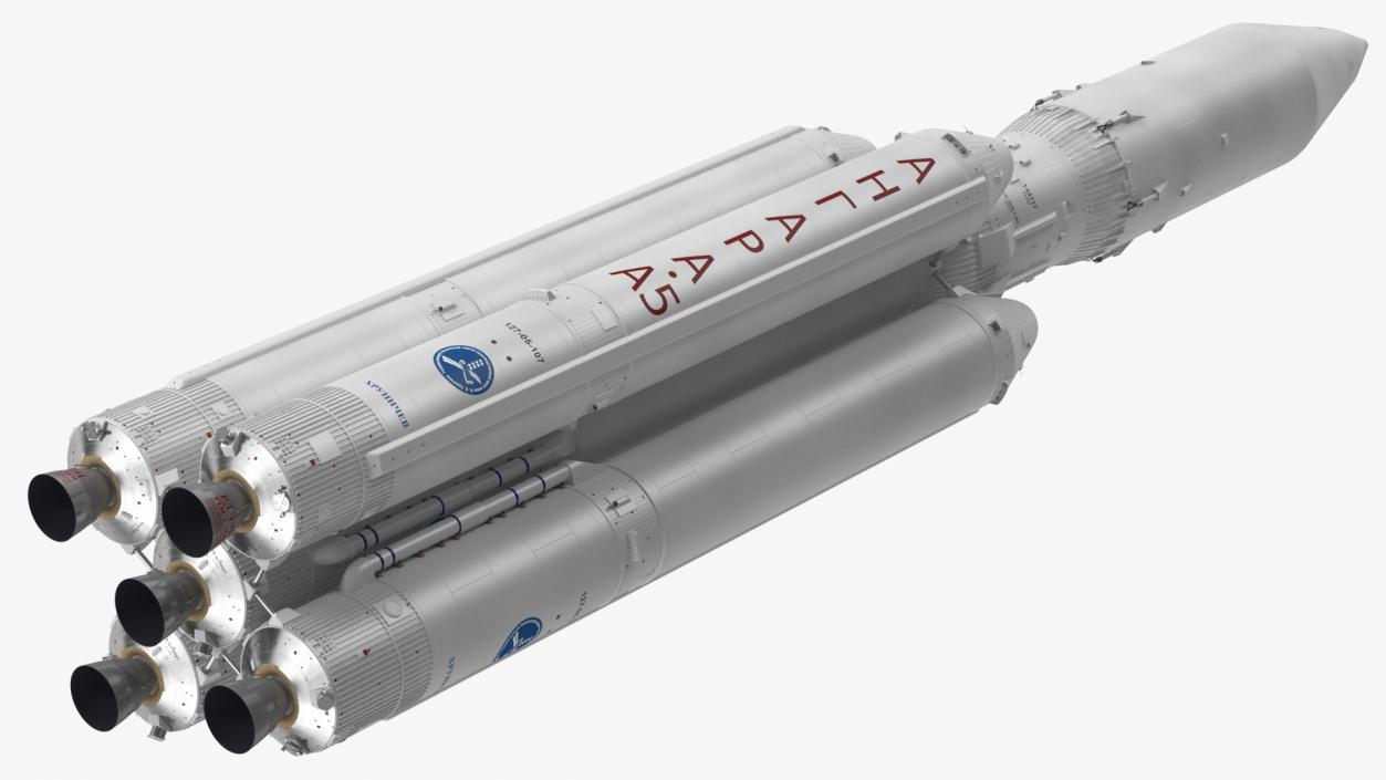 3D model Angara A5 Heavy Lift Launch Vehicle