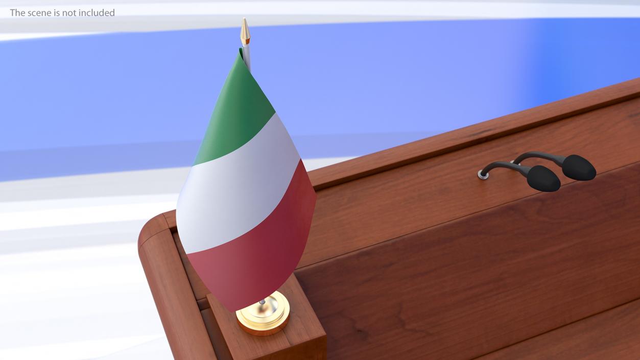 3D Table Flag Italy