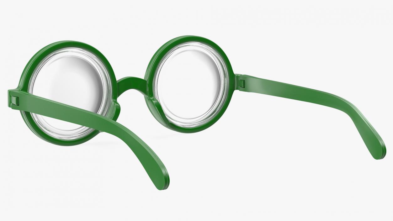 3D Green Nerd Glasses model